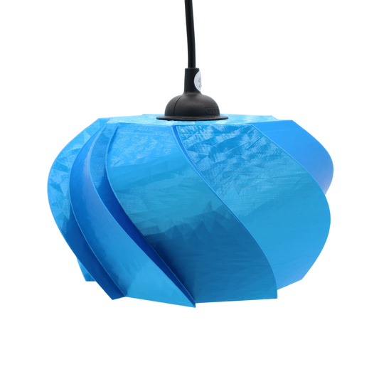 Mantua design hanglamp glanzende blauwe uitvoering 